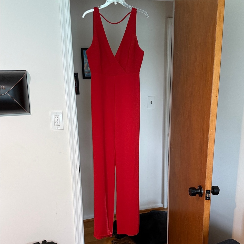 Wayf Vibrant Red Jumpsuit